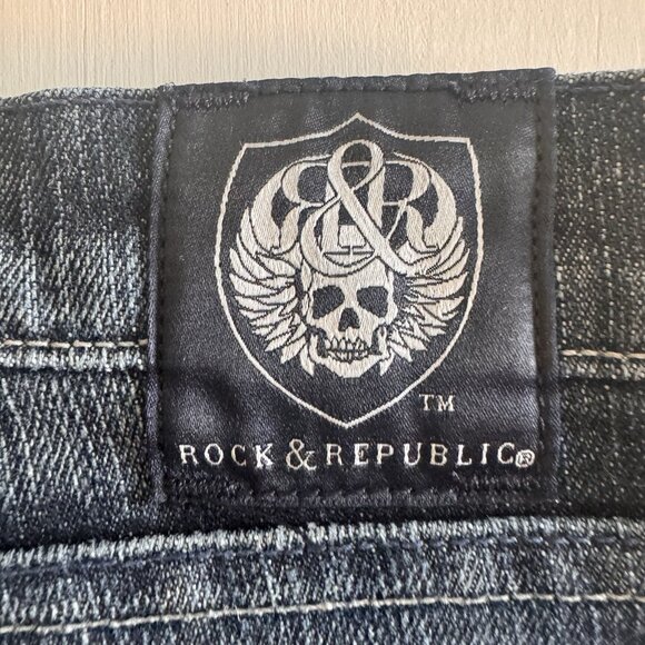 Rock & Republic Bootcut Jeans Womens 28 Low Rise Nirvana Blue Denim 31” Inseam - Picture 13 of 16